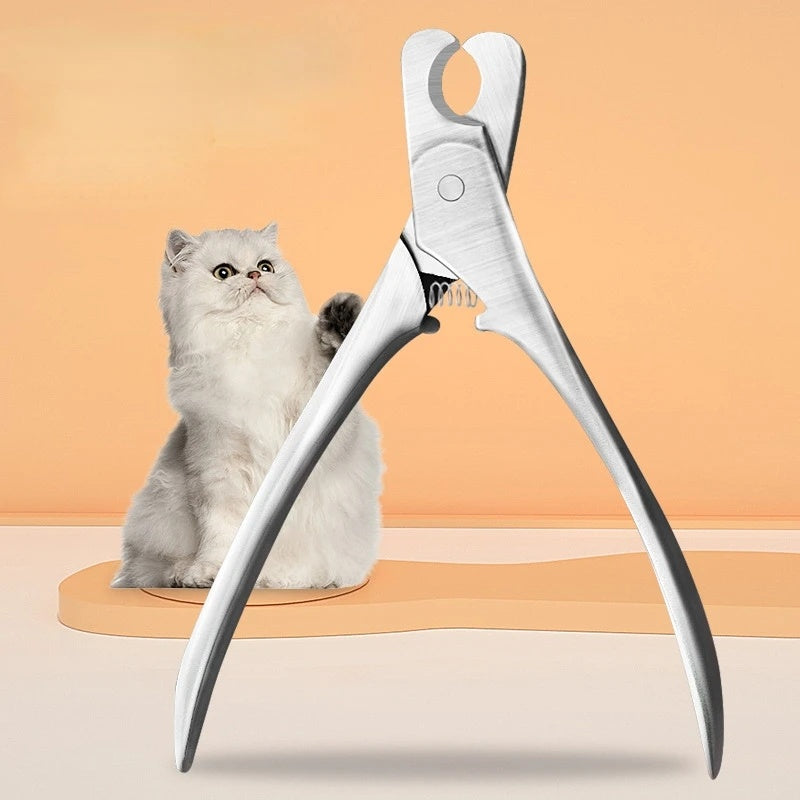 Professional Pet Nail Clipper With Safety Guard Stainless Steel Trimmer