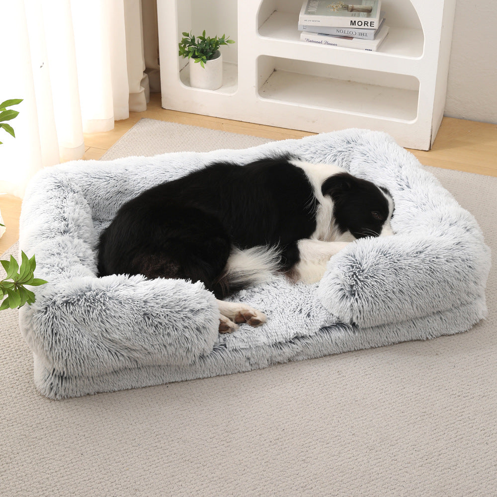 Plush Round Cozy Pet Bed Soft Warm Winter Mat