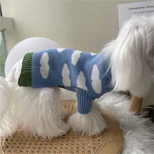 Jacquard Knit Pet Sweater Stylish Warm Apparel