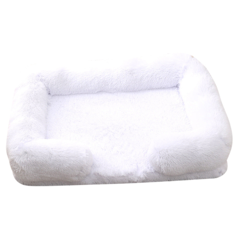 Plush Round Cozy Pet Bed Soft Warm Winter Mat