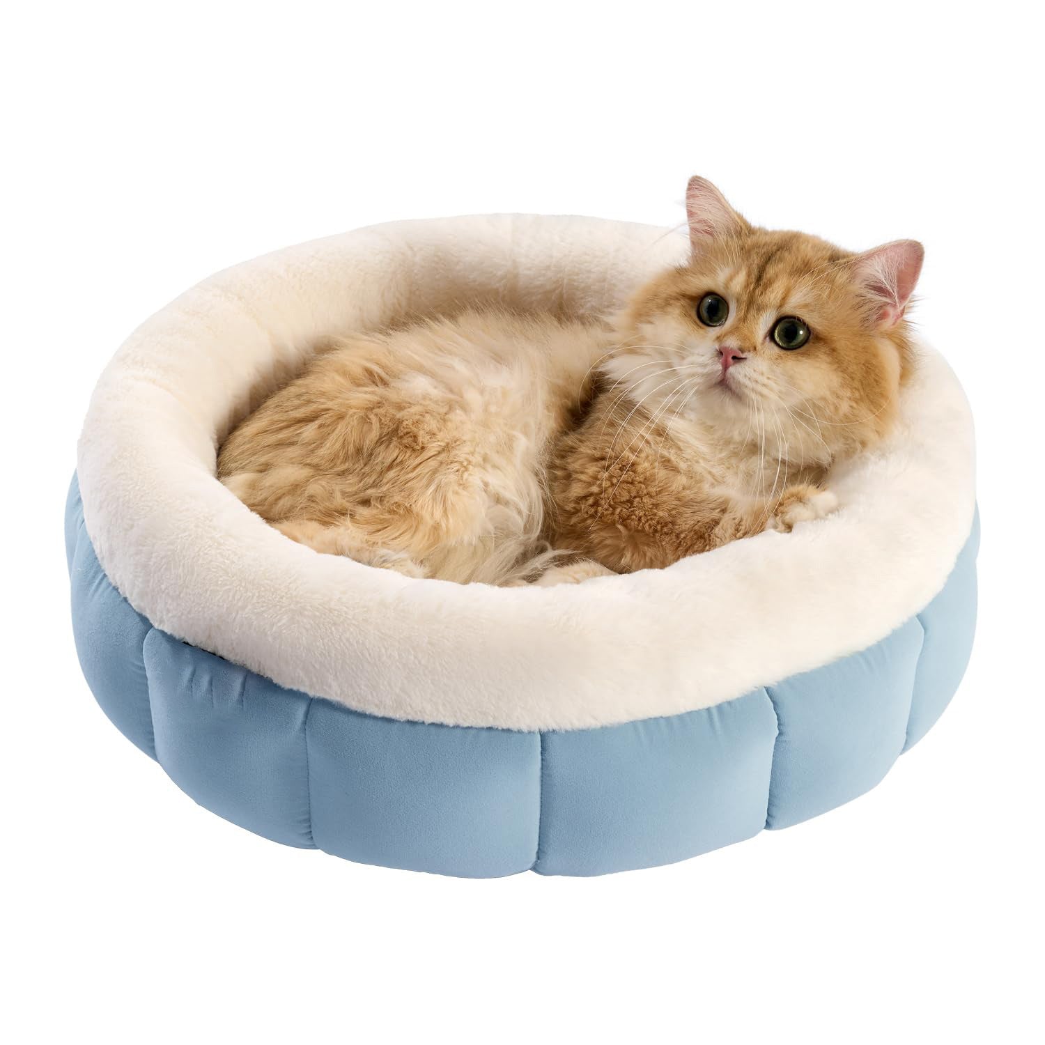 Round Donut Pet Bed Washable Anti Slip Comfortable Design