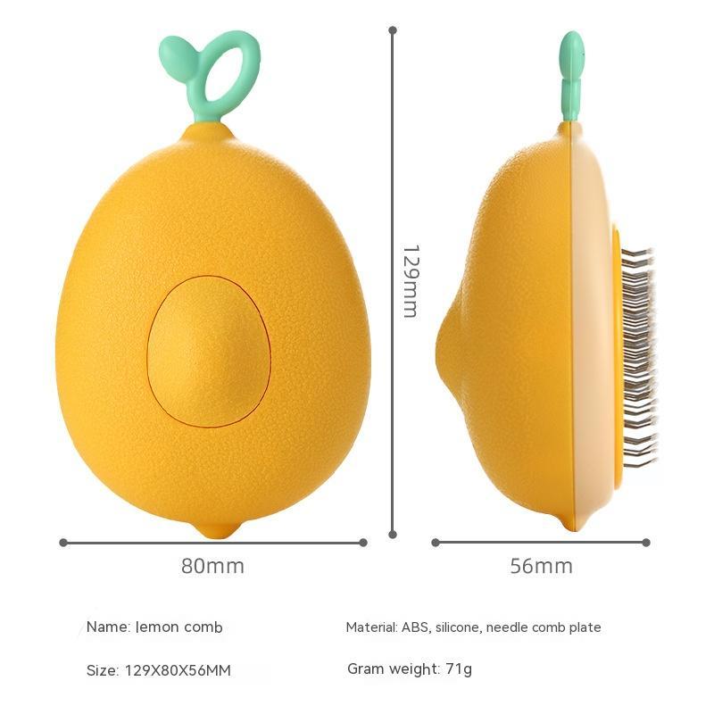 Avocado Shaped Pet Grooming Brush Stainless Steel Hair Remover