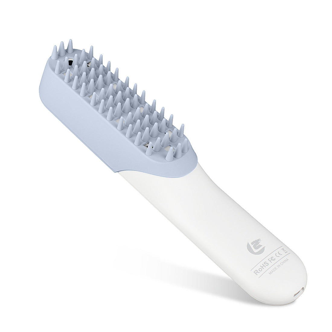 Silicone Pet Massage Brush With Handle For Fur Removal And Grooming