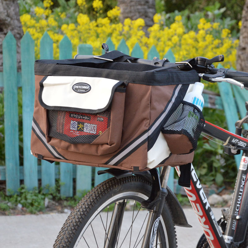 Removable Front Bicycle Basket Carrier for Small Pets