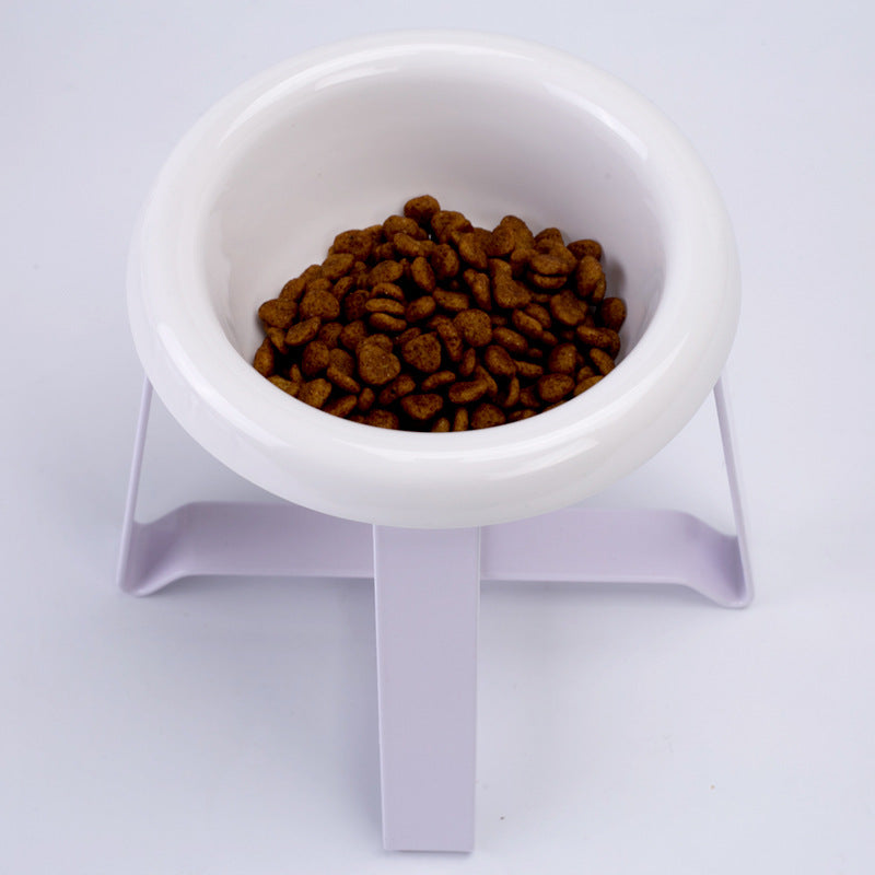 Creative Non-Slip Pet Bowl With Iron Stand 2-In-1 Feeder