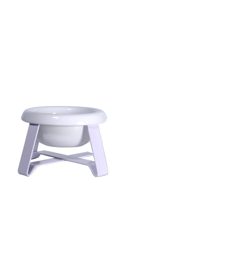 Creative Non-Slip Pet Bowl With Iron Stand 2-In-1 Feeder