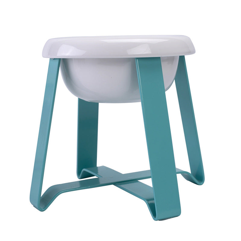 Creative Non-Slip Pet Bowl With Iron Stand 2-In-1 Feeder