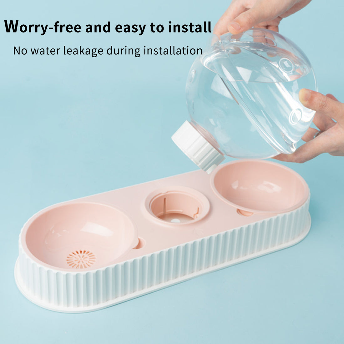 Automatic Pet Water Dispenser And Feeding Bowl Durable Plastic Drinkers