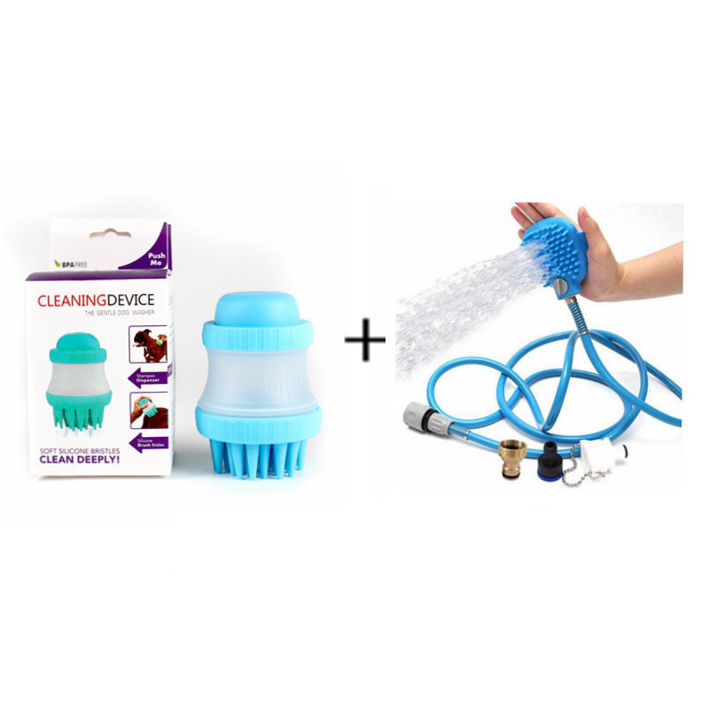 Pet Bath Brush and Sprinkler Grooming Tool