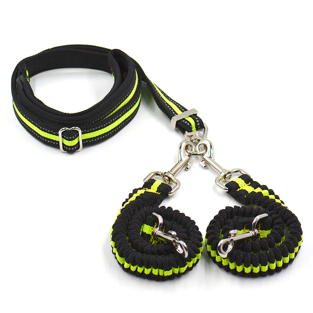 Adjustable Double-Ended Pet Leash Durable Nylon Walking Strap