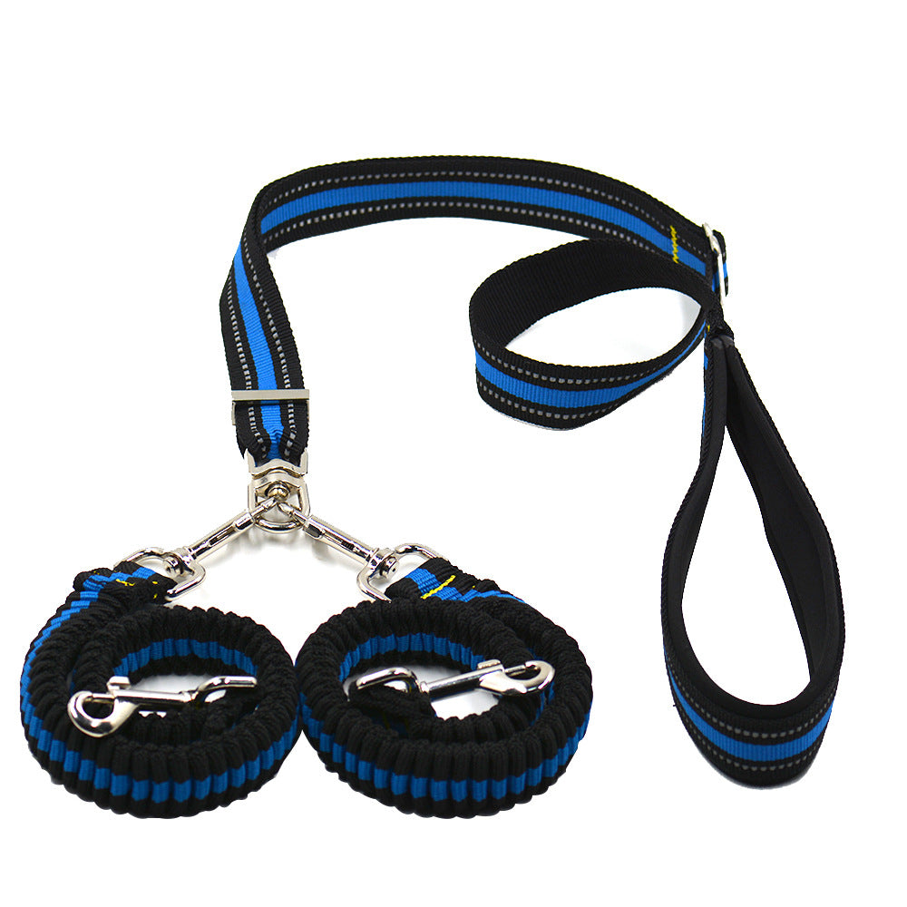 Adjustable Double-Ended Pet Leash Durable Nylon Walking Strap