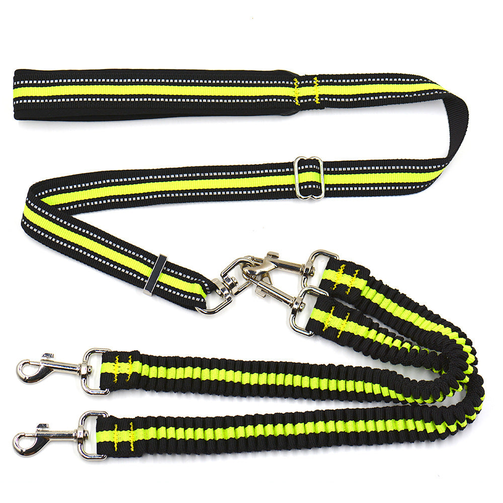 Adjustable Double-Ended Pet Leash Durable Nylon Walking Strap