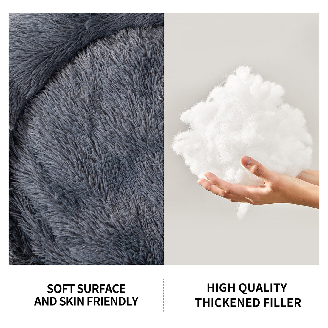 Indoor Round Donut Pet Bed Soft Washable Comfortable Design