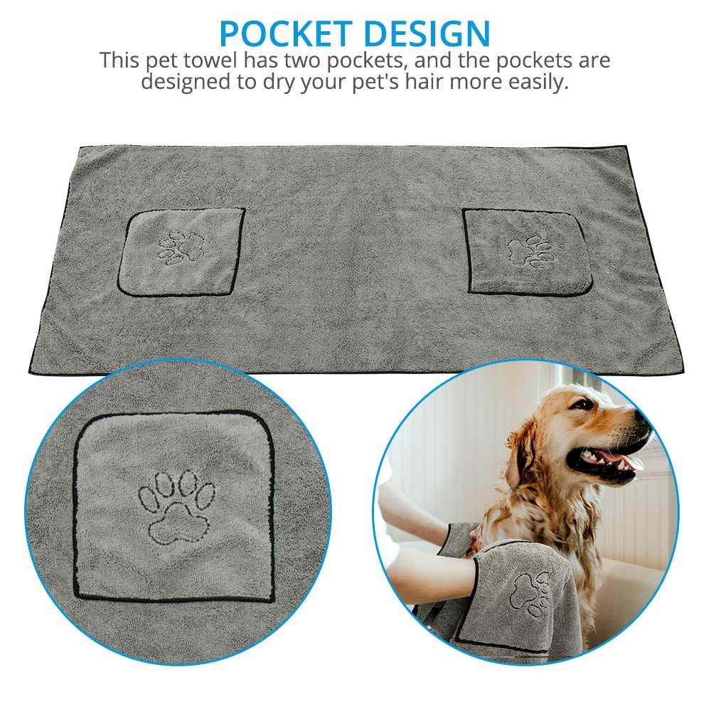 Super Absorbent Large Dog Puppy Bathrobe Soft Pet Towel