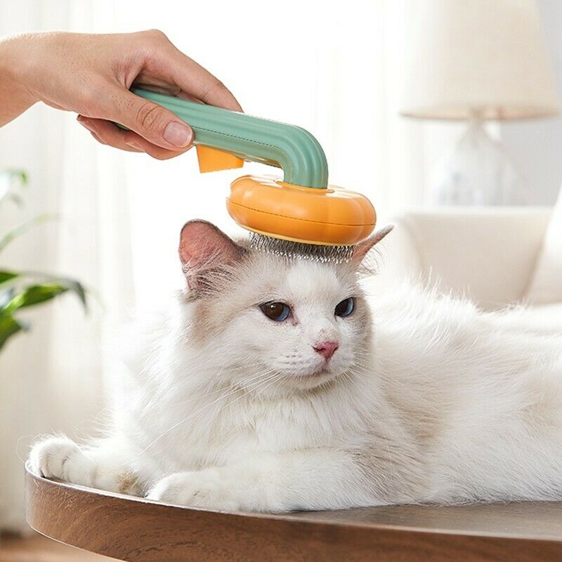 Self-Cleaning Pet Slicker Brush For Removing Loose Hair And Mats