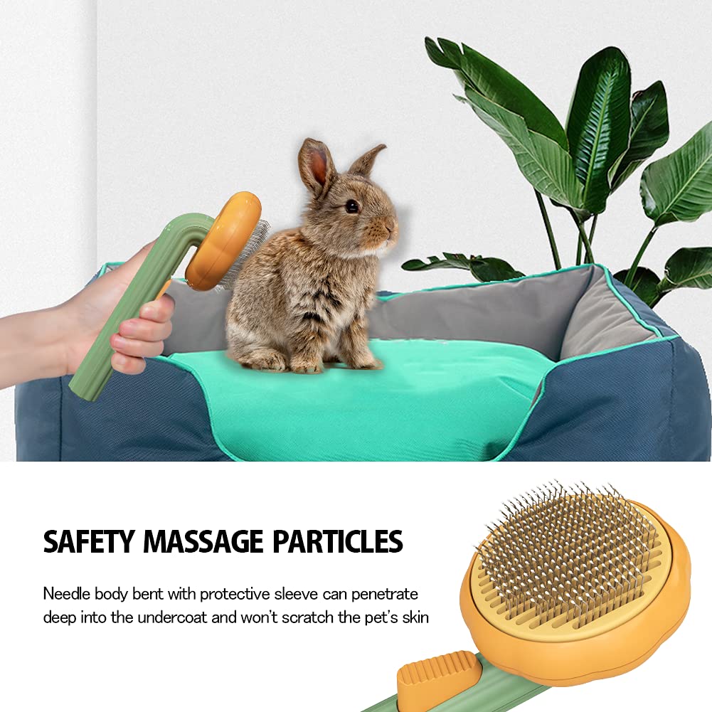 Self-Cleaning Pet Slicker Brush For Removing Loose Hair And Mats