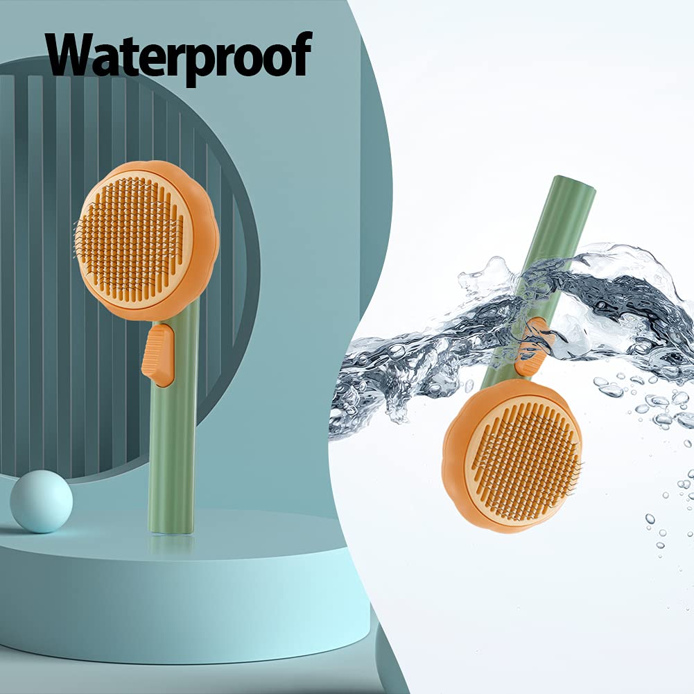 Self-Cleaning Pet Slicker Brush For Removing Loose Hair And Mats