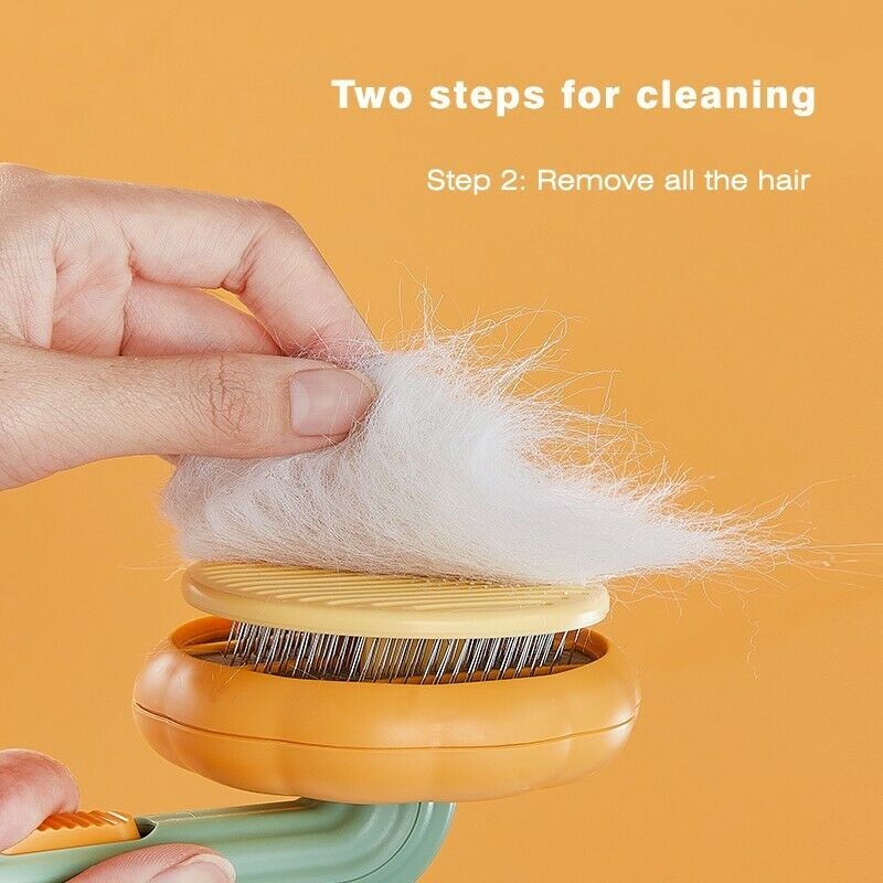 Self-Cleaning Pet Slicker Brush For Removing Loose Hair And Mats