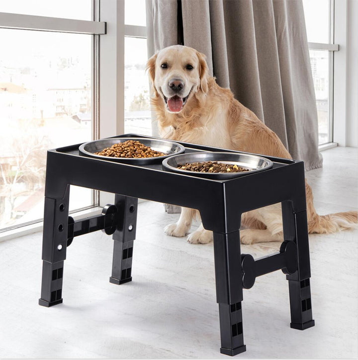 Elevated Pet Feeding Bowl Neck Protection Anti-Tip Medium Large