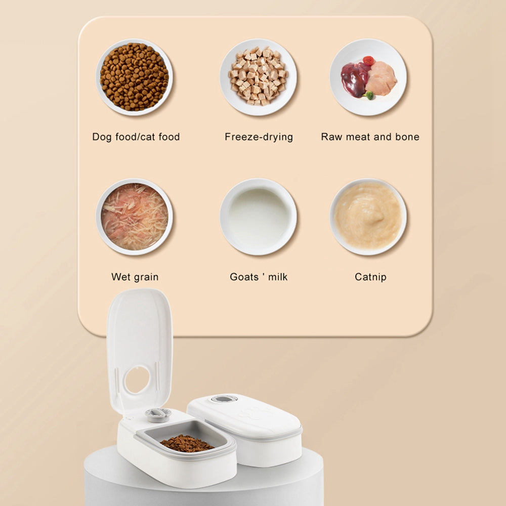 Automatic Pet Feeder Smart Timer Food Dispenser Stainless Steel Bowl
