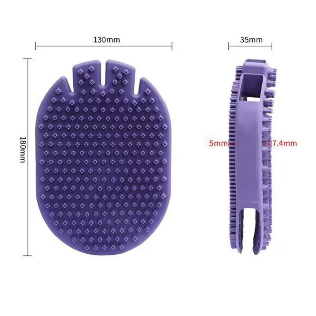 Dual-Sided Pet Shampoo and Massage Grooming Brush