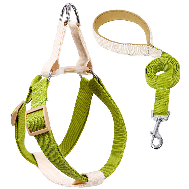 Colorful Drawstring Pet Leash Vest Style Adjustable Harness