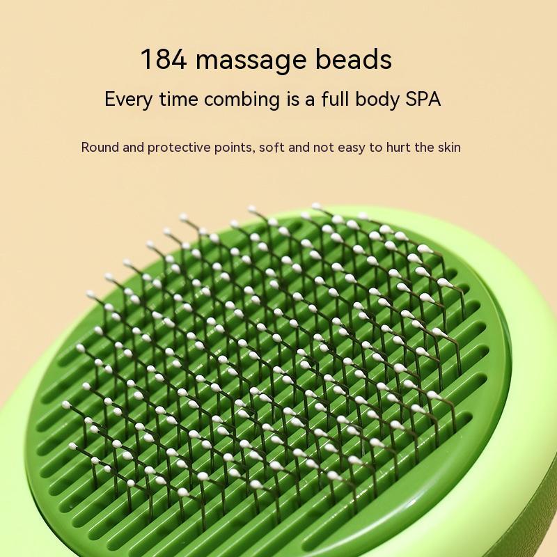 Avocado Shaped Pet Grooming Brush Stainless Steel Hair Remover