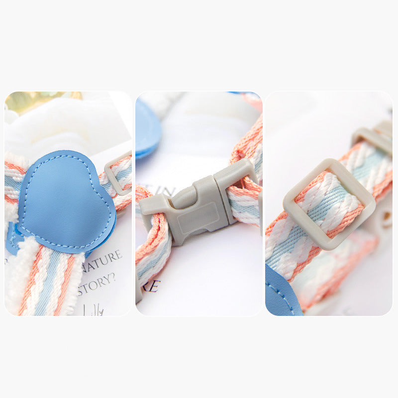 Breathable Pet Chest Harness Leash For Comfortable Summer Walking