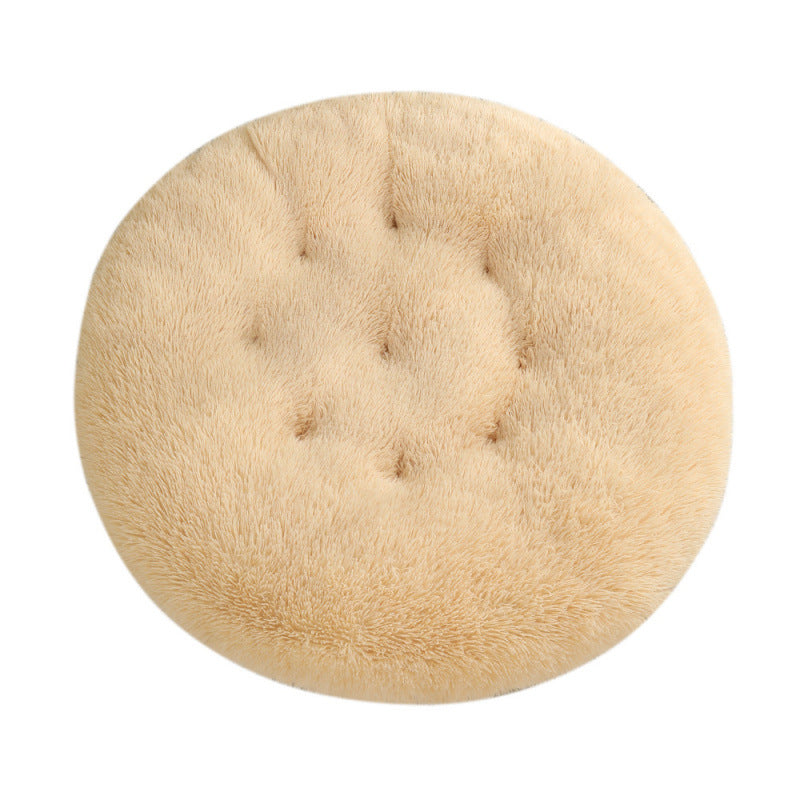 Round Plush Pet Mat Soft Cozy Indoor Bed