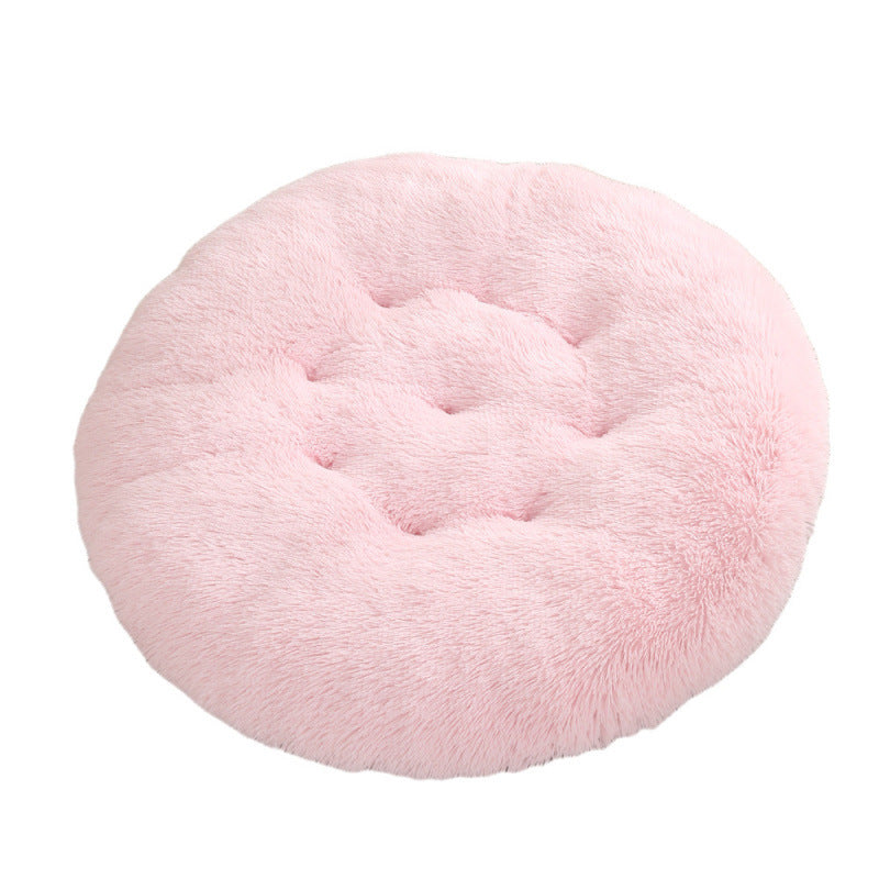 Round Plush Pet Mat Soft Cozy Indoor Bed