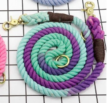 Multi-Color Cotton Long Pet Leash Durable Walking Strap