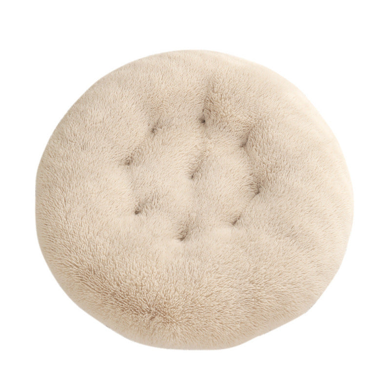 Round Plush Pet Mat Soft Cozy Indoor Bed