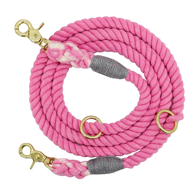 Multi-Color Cotton Long Pet Leash Durable Walking Strap