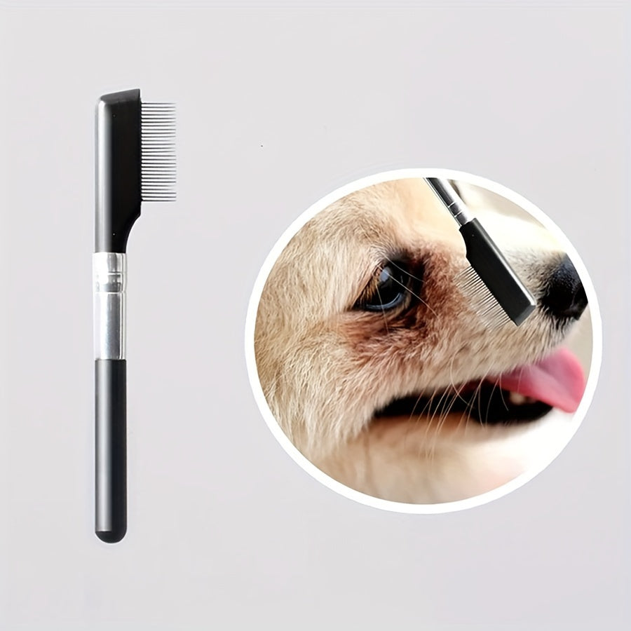 Pet Eye Grooming Brush With Soft Comb For Tear Stain Removal
