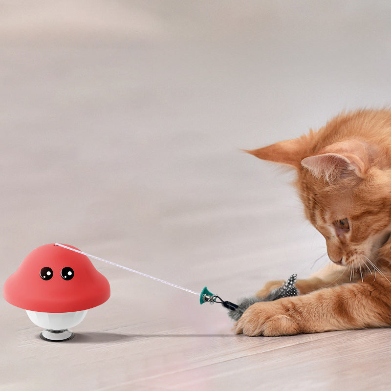 Retractable Suction Cup Pet Wand Toy Interactive Exercise Play
