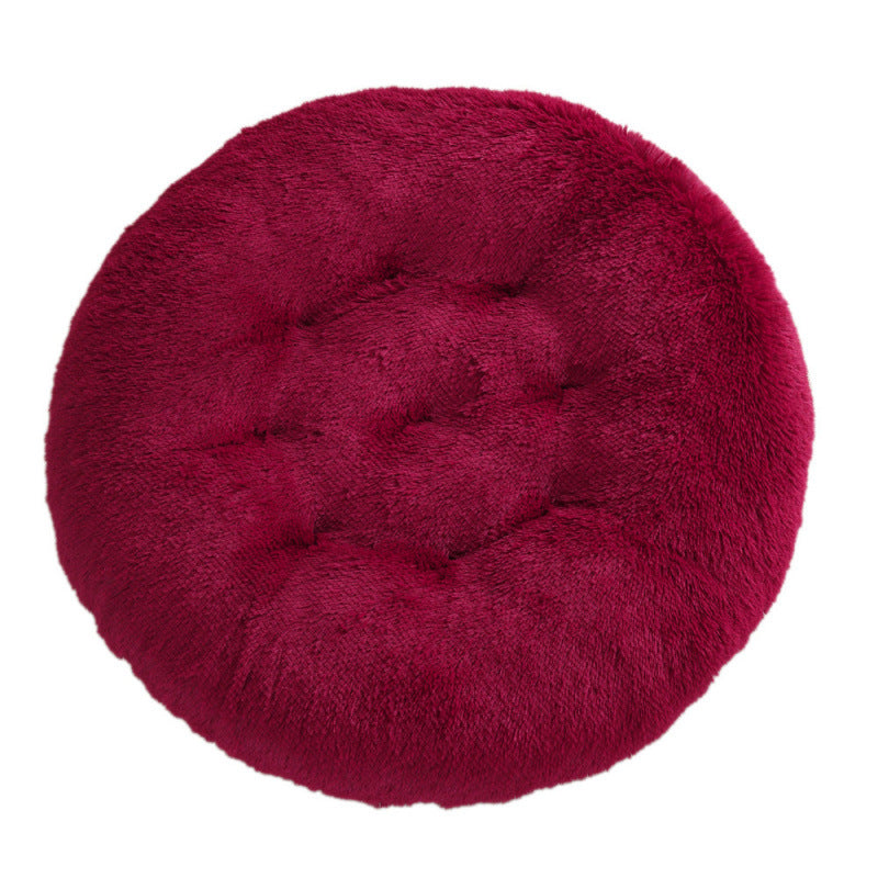 Round Plush Pet Mat Soft Cozy Indoor Bed