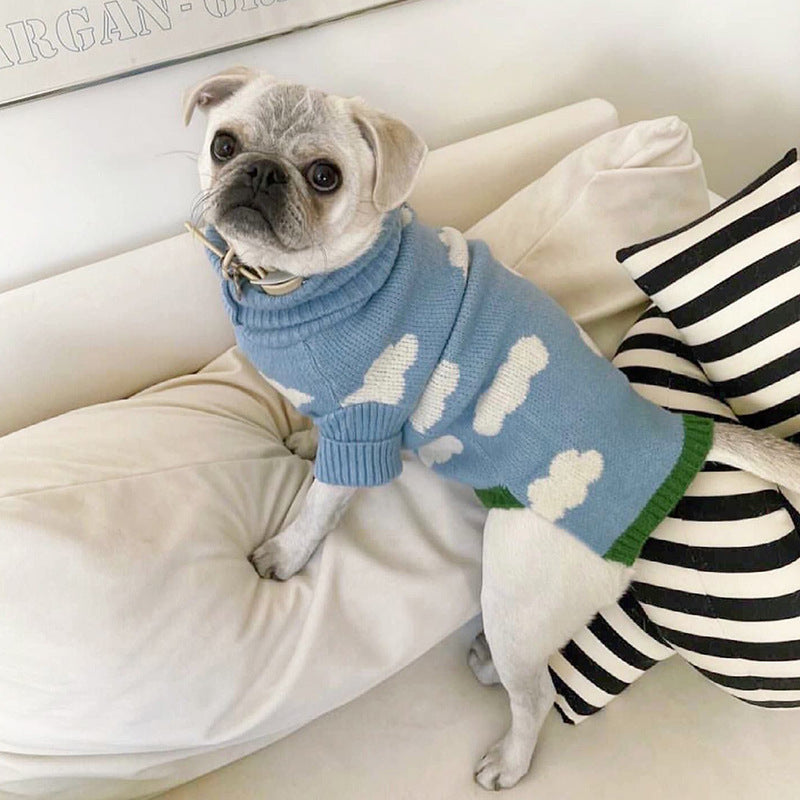 Jacquard Knit Pet Sweater Stylish Warm Apparel
