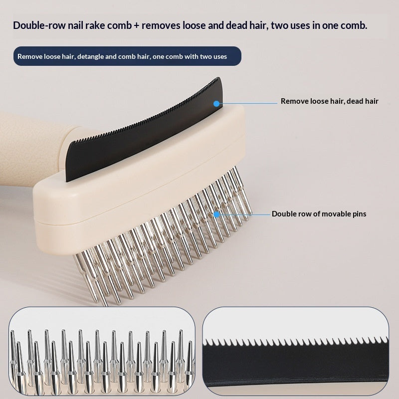 Pet Grooming Brush Hair Removal Detangling Fur Tool