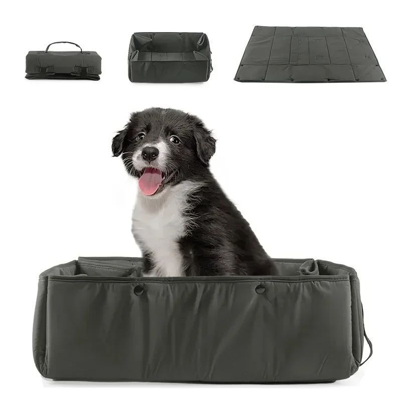 Portable 3-in-1 Pet Travel Bed Carrier Mat Cushion Collapsible