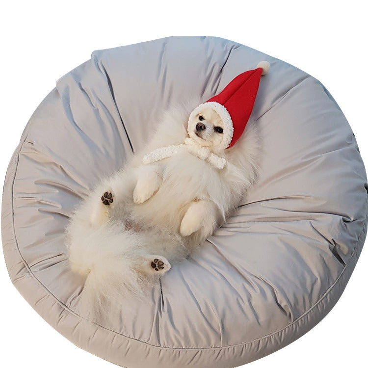 Large Round Pet Bed Moisture and Dust Resistant Washable Cushion