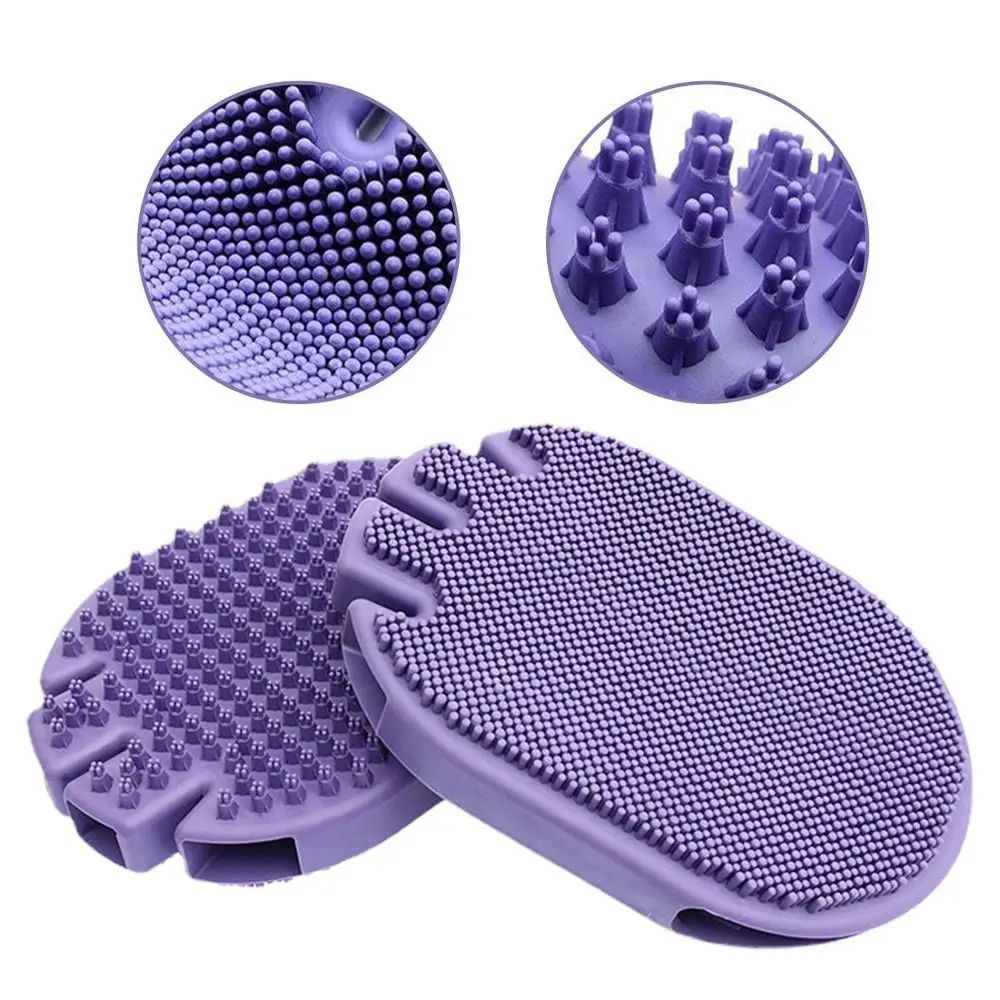 Dual-Sided Pet Shampoo and Massage Grooming Brush