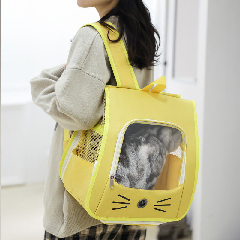 Portable Cat and Small Dog Backpack Carrier Outdoor Travel Bag