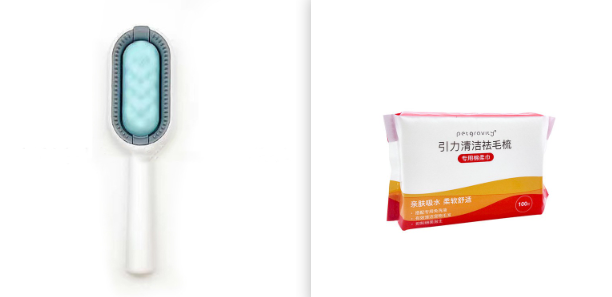 Pet Dematting Brush And Comb For Removing Loose Hair