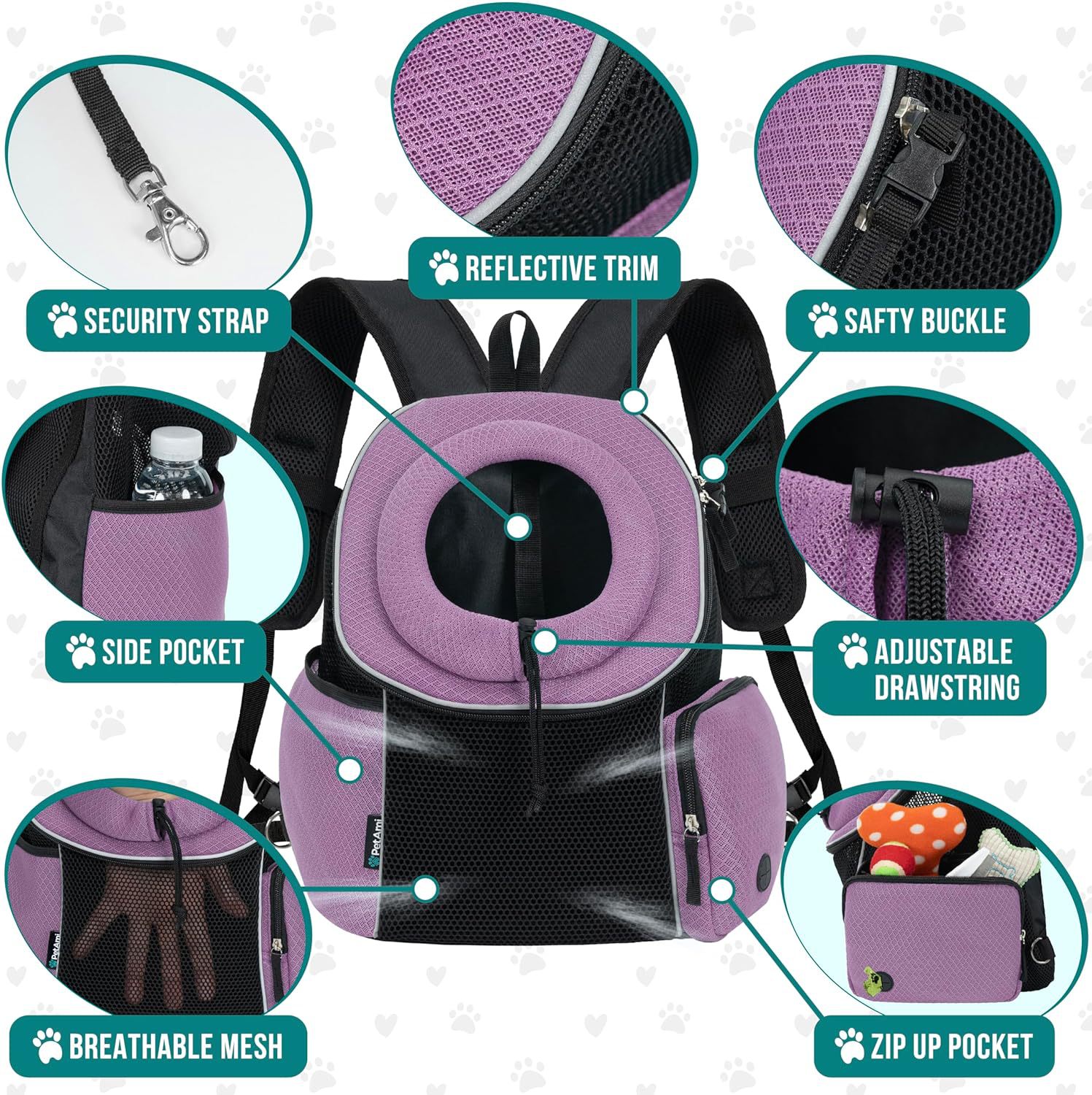 Portable Pet Carrier Backpack Travel Bag Breathable Outdoor Carrier