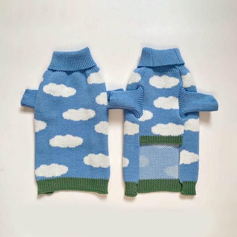 Jacquard Knit Pet Sweater Stylish Warm Apparel