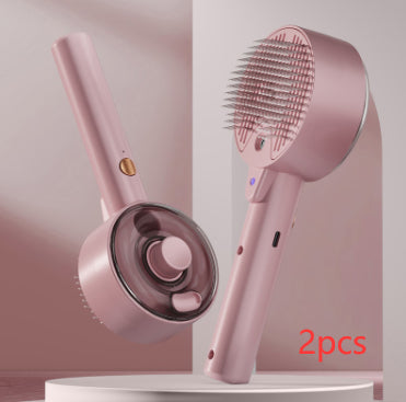 Self Cleaning Pet Grooming Brush Steam Hair Remover Tool