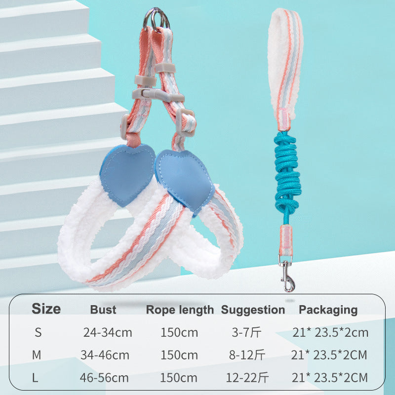 Breathable Pet Chest Harness Leash For Comfortable Summer Walking