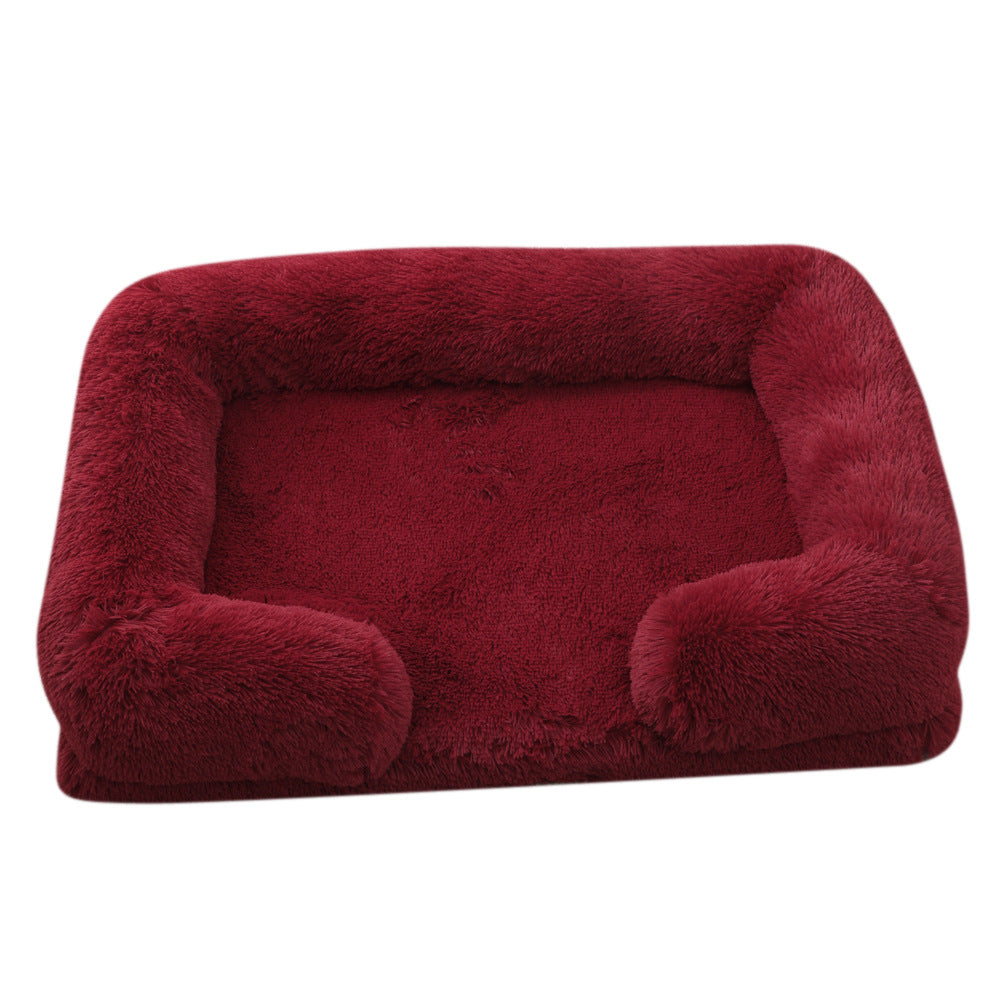 Plush Round Cozy Pet Bed Soft Warm Winter Mat