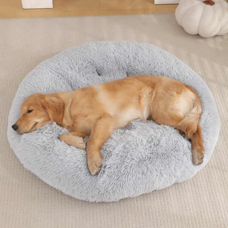 Round Plush Pet Mat Soft Cozy Indoor Bed