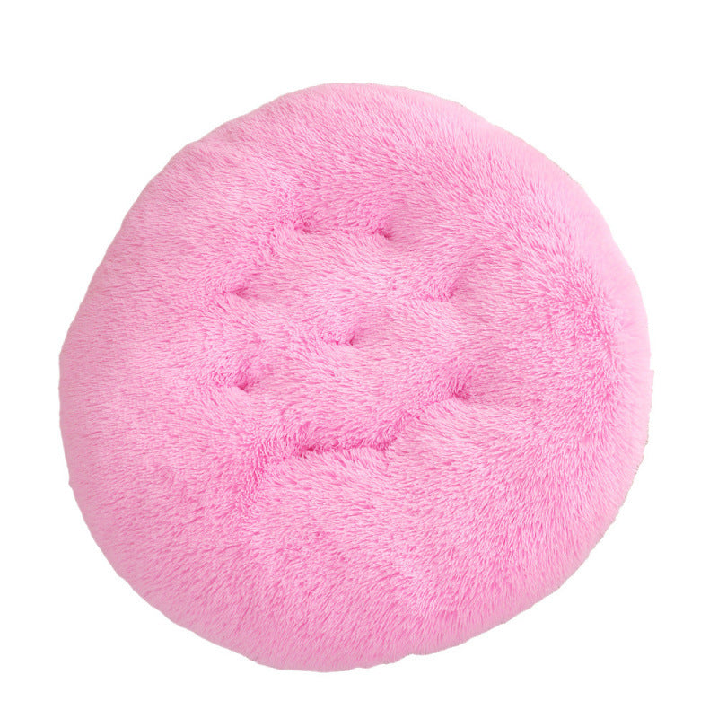 Round Plush Pet Mat Soft Cozy Indoor Bed